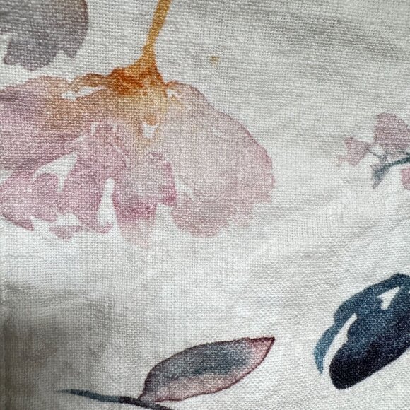 Samantha Pynn Home Floral Cotton Placemats Set Of 4 Soft Pink White Watercolor - Picture 10 of 12